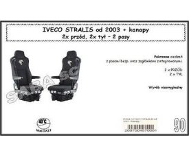 Чохол IVECO STRALIS від 2003, перед*2, зад*2, 2ремені Чохол IVECO STRALIS від 2003, перед*2, зад*2, 2ремені